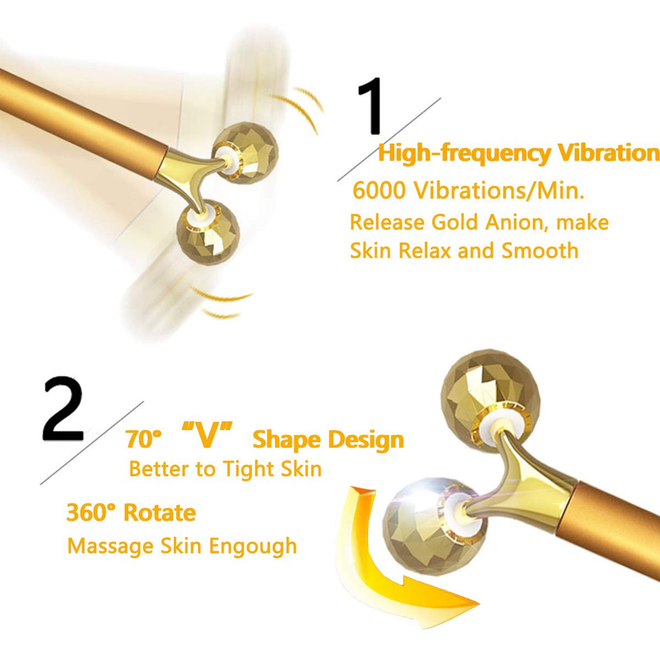 2 in 1 Face Roller Massager  & Body slimming Toning Massager